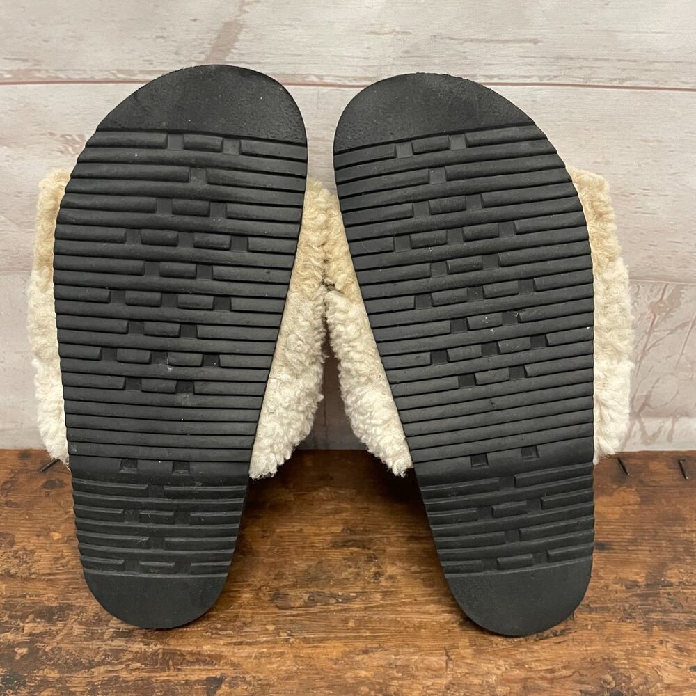 Roam Fuzzy Stripe Stack Flatform Slide Sandals - image 5